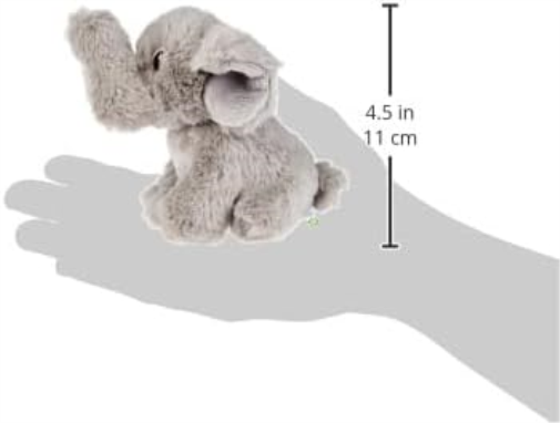 AURORA, 35067, Eco Nation Mini Elephant, 5In, Soft Toy, Grey
