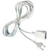 Power Extension Cord, 5,00 M, White - White