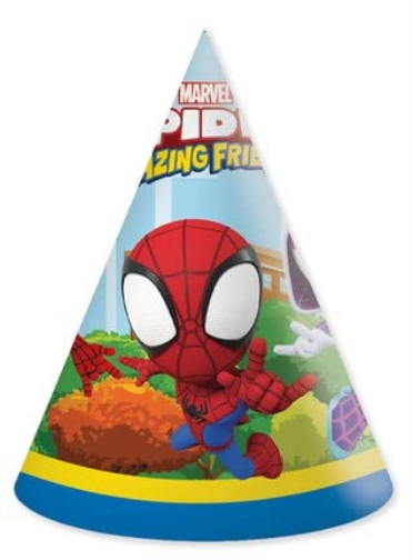 PROCOS Spidey Paper Party Hoeden (6pk