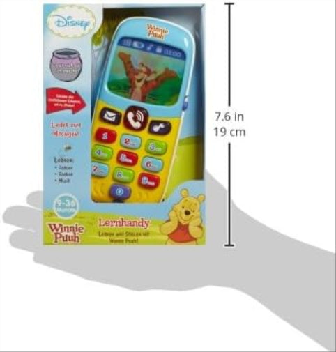 VTech Winnie the Pooh learning cell phone — With the original voices of Winnie the Pooh and his friends as well as exciting educational games — For children aged 9-36 months Single