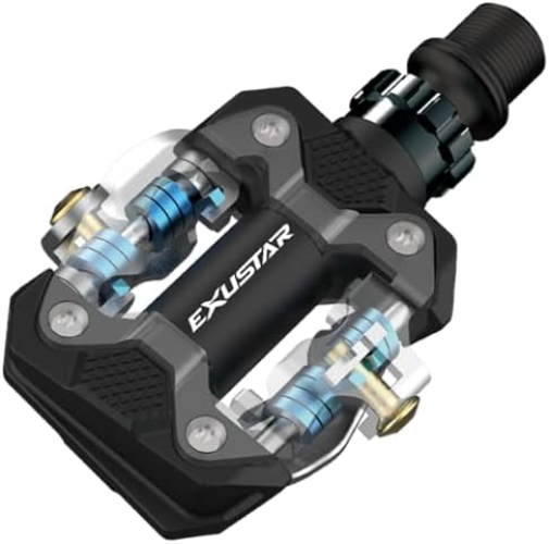 Exustar E-PM239 Clip-In Pedals, 9/16", Black