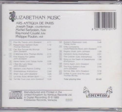 Eizabethan Music: ars antiqua de paris