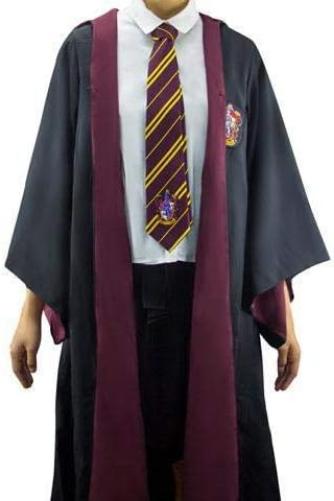 Cinereplicas Harry Potter - Hogwarts Robe - XS(Kids)/S/M/L/XL - Official License XS Black & Red