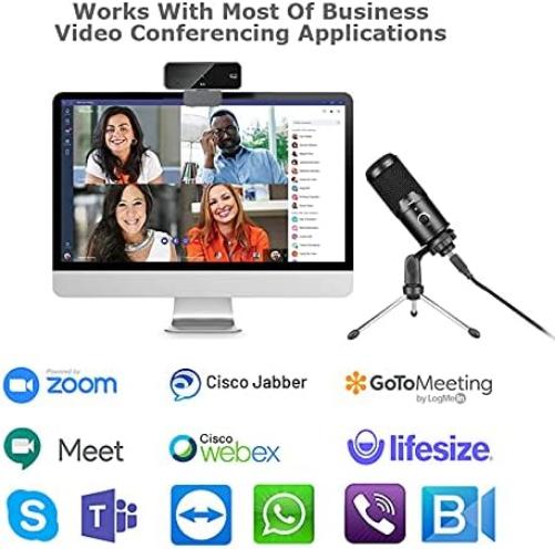 Adesso Xtream M4 Cardioid USB Microphone with Stand for Recording, Streaming and Meetings