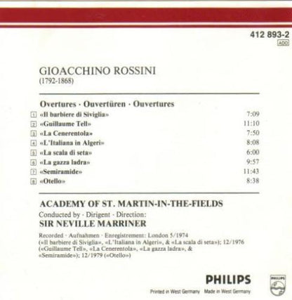 Rossini: Berühmte Ouvertüren - Wilhelm Tell, Der Barbier von Sevillia, Aschenputtel, Othello,...