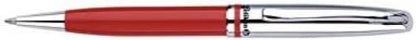 Pelikan elegante Bolígrafo metálico Linea Jazz, clip elástico y mecanismo giratorio, cuerpo rojo y plata, tinta Pelikan negra - 0F0R60