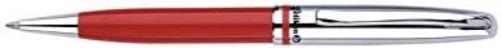 Pelikan elegante Bolígrafo metálico Linea Jazz, clip elástico y mecanismo giratorio, cuerpo rojo y plata, tinta Pelikan negra - 0F0R60