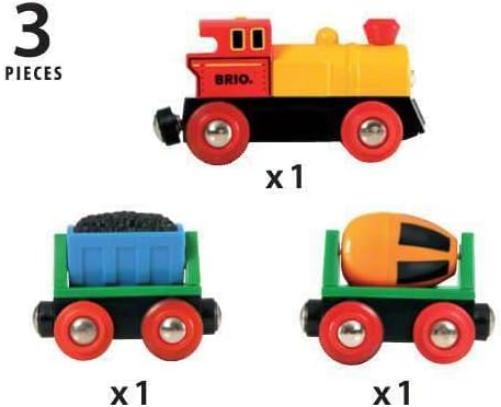BRIO World Battery Operated Action Train for Kids Age 3 Years Up - Wooden Railway Set Add On Accessories