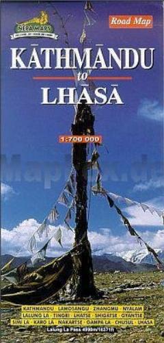 Lhasa to Kathmandu Road Map 1:700,000
