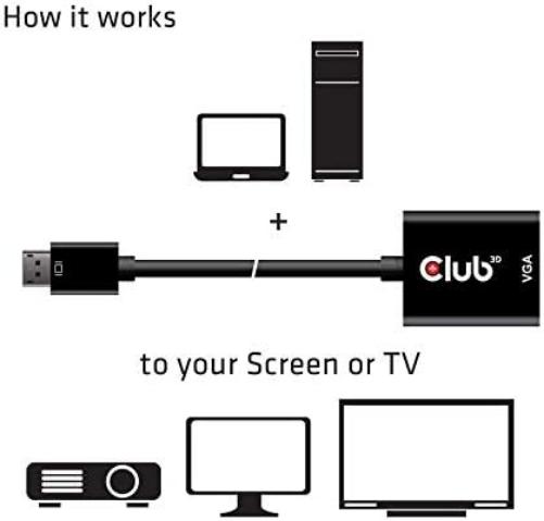 Club 3D DisplayPort™ to VGA Active Adapter M/B