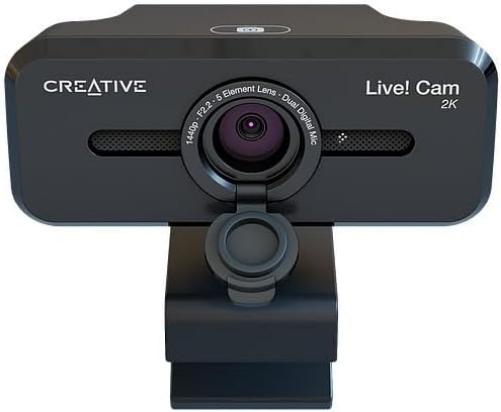 CREATIVE Live! Cam Sync V3 2K QHD USB Webcam with 4X Digital Zoom and Microphones, 1080P HD, Up to 95° FOV, Privacy Lens, for PC and Mac