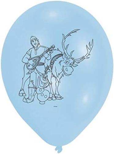 Amscan 999366 - 10 globos látex Frozen, diámetro 25,4 cm, decoración, globo, princesas, cumpleaños, fiesta temática