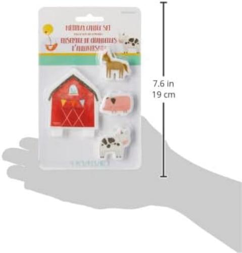 (PKT) Barnyard Birthday Candle Set (4 pc