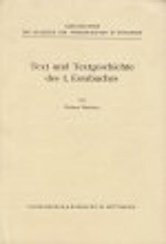 Text Und Textgeschichte Des 1. Esrabuches
