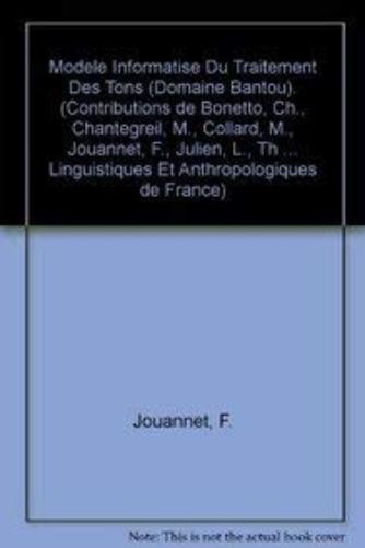 Modele Informatise Du Traitement Des Tons (domaine Bantou)
