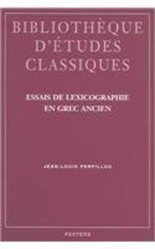 Essais de lexicographie en grec ancien