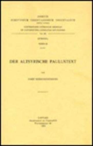 Der Altsyrische Paulustext