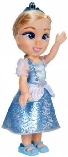 Disney Princess – bambola 38 cm di Cenerentola, con i suoi abiti iconici arricchiti da dettagli glitterati, tiara scintillante e scarpette coordinate, i suoi occhi brillano