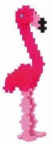 Plus-Plus- Flamingo Tiere 9604242-Tubos de construcción creativos, diseño de Flamenco, 100 Piezas, Moyen (9604242