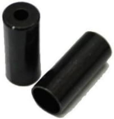Jagwire Open Copper Gear End Cap Casing Black 4 mm 50 Pieces