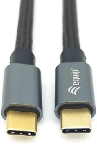 Equip 128354 USB 3.2 Gen 2 Type C Cable, M/M, 1.0 m, USB Power Delivery PD 5A (max. 100 W), 4K 60 Hz, 10 Gbit/s, Black