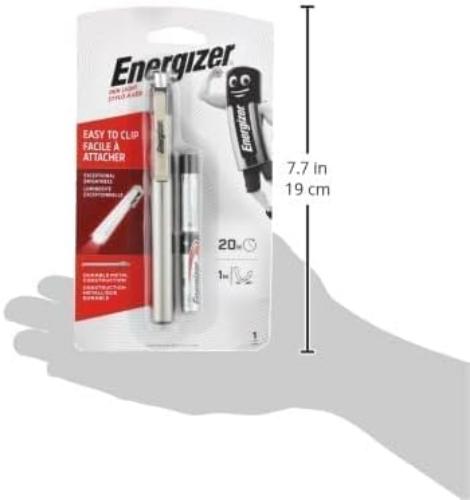 Energizer Penlite LED Torch with 2 x AAA Alkaline Batteries, Black