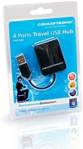 Conceptronic 4 Port USB 2.0 Mini Design Hub