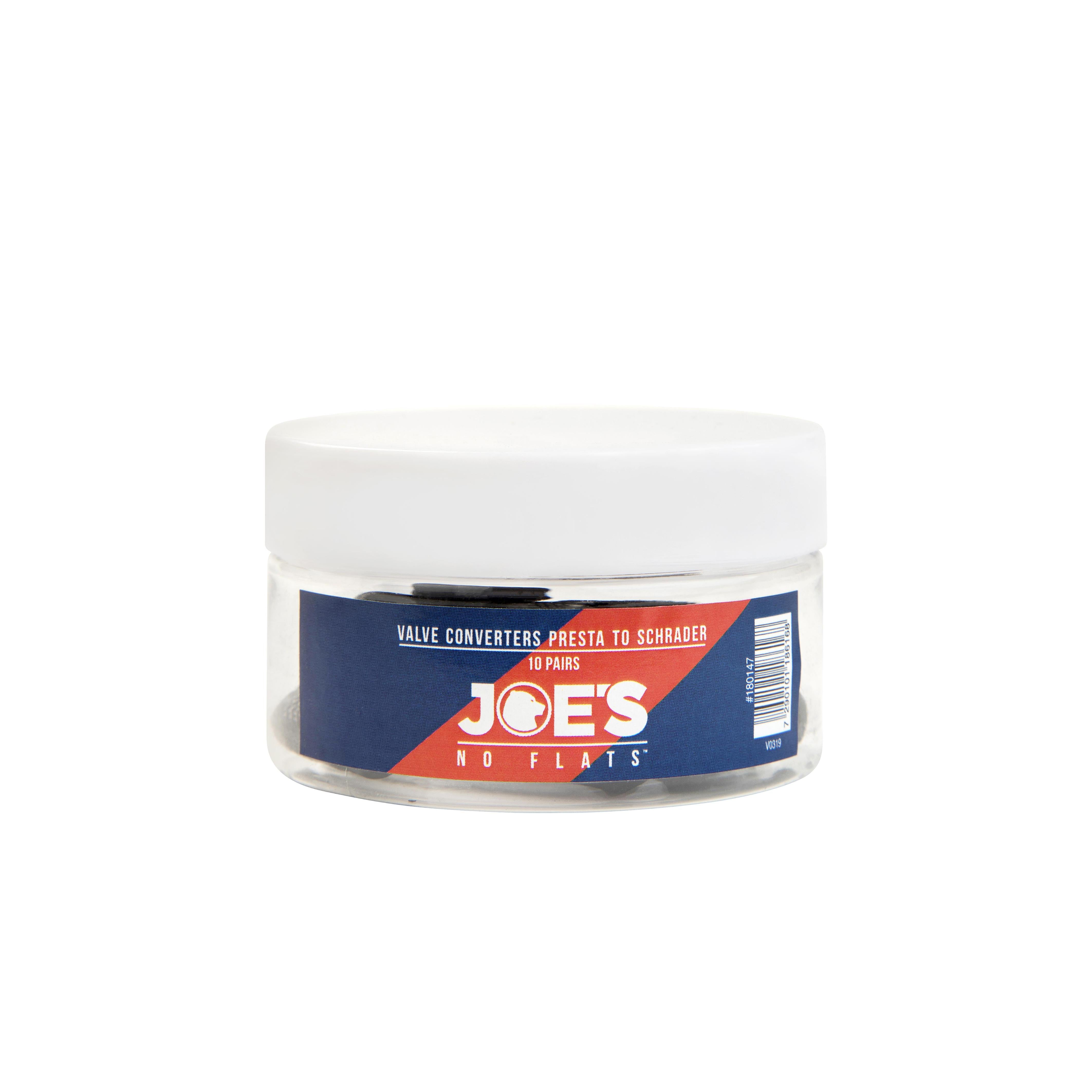 Joe's No Flats Presta To Schrader Valve Converters (Pack 10 Pairs)