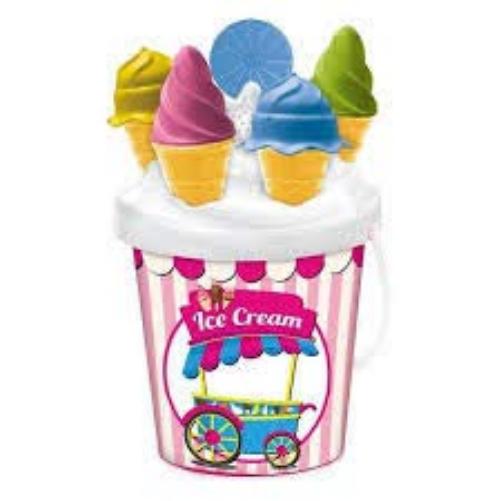 MONDO SPA 28635 120' Cartoon Mondo Boy Ice Cream Bucket Diameter 17 cm Toy Set for Children from 3 Years, Beach Set-28638, multicoloured