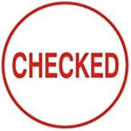 Trodat 54292 - Sello autoentintable (rellenable, diseño con palabra en inglés "Checked"