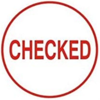 Trodat 54292 - Sello autoentintable (rellenable, diseño con palabra en inglés "Checked"
