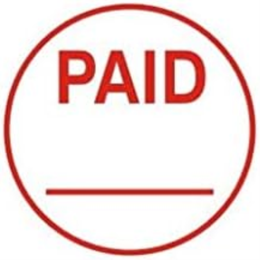 Trodat 54291 - Sello autoentintable (rellenable, diseño con palabra en inglés "Paid"