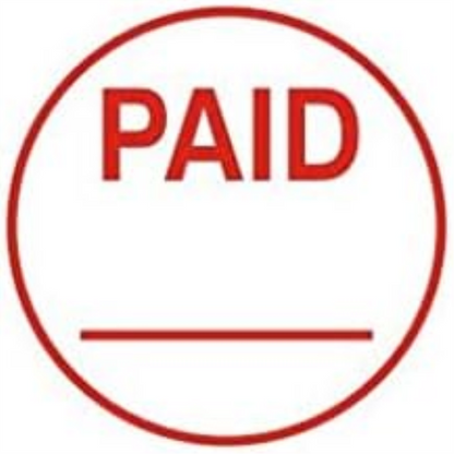 Trodat 54291 - Sello autoentintable (rellenable, diseño con palabra en inglés "Paid"