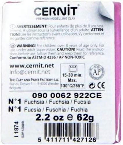 CERNIT Nummer eins Lehm 56g, fuchsie, 7 x 5.5 x 1.5 cm