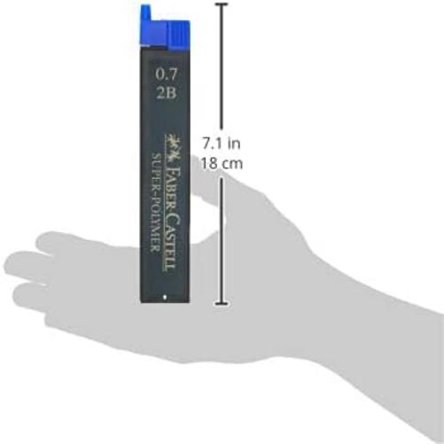 Faber-Castell Miscellaneous Super-Polymer Fineline Lead, 0.7mmBlack, 2B, For Art, Craft, Drawing, Sketching, Home, School, University, Colouring