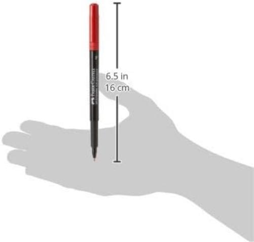 Faber-Castell 151321 Multimark Permanent Marker Pen Red