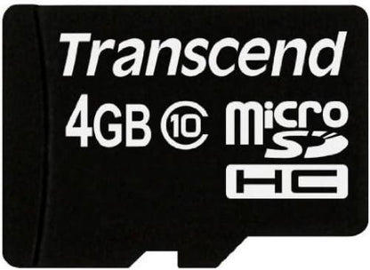 SD microSD Card 4GB Transcend SDHC Class10 w/ada