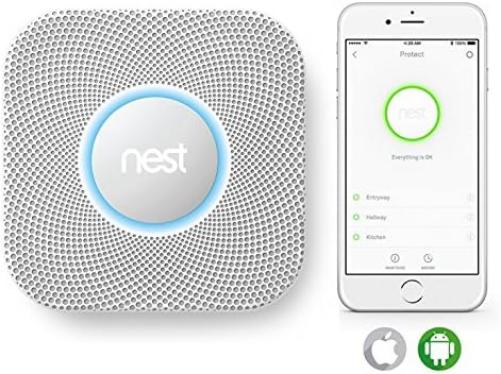Google Nest Protect 2nd generation smoke and carbon monoxide detector (wired)