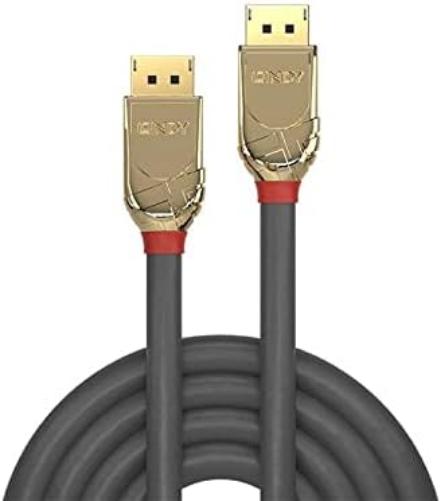 LINDY 36291 Lindy 1m DisplayPort 1.4 Cable, Gold Line
