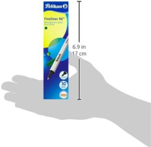 Herlitz Pelikan Fineliner 96® Blue, Pack of 10 in Box Pack of 10 Green