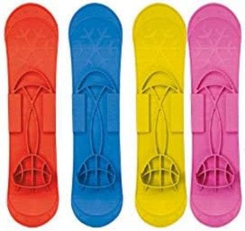 Jamara 460382 Blue 460382-Snow Play Funny Carve 1st Step 42cm Aerodynamic Construction, Extra Safe and Adjustable Fastening Loops, Anti-Slip Surface on The top, Ski Poles 60 cm