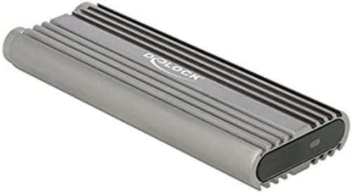 Delock External enclosure for M.2 NVMe PCIe SSD with SuperSpeed USB 20 Gbps (USB 3.2 Gen 2x2) USB Type-C socket - tool-free