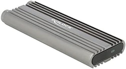 Delock External enclosure for M.2 NVMe PCIe SSD with SuperSpeed USB 20 Gbps (USB 3.2 Gen 2x2) USB Type-C socket - tool-free