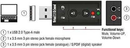 DeLOCK Adap Delock sound card extern USB 2.0 virtual 7.1