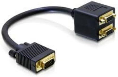 Delock Adapter VGA Stecker zu 2X VGA Buchse