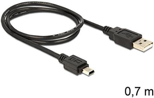 DeLOCK Cable USB 2.0-A > USB Mini-B 5-Pin 0, 70 m St