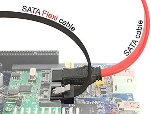 Delock Kabel SATA Flexi 6 Gb/s 10cm schwarz Metall