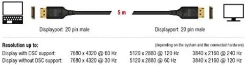 DeLock Cable Displayport 8K 60Hz 1m DP 8K Certified Black