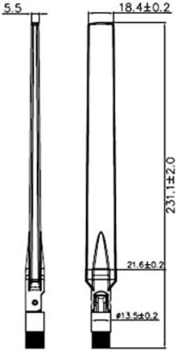 DELOCK WL-Antenne RP-SMA 4-7dBi Kippgelenk schwarz