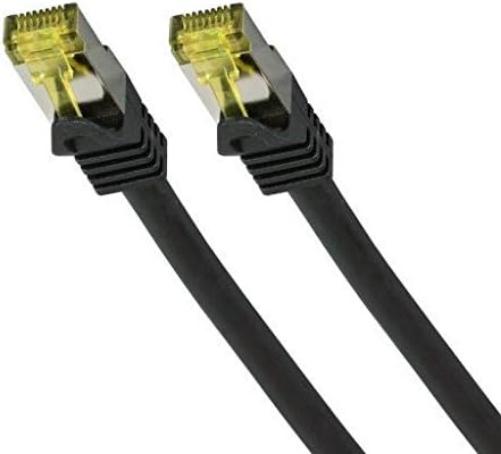 Patch Cable Cat.7 Plug RJ45 6 A S/FTP LSZH 0.5 m Black